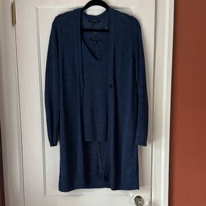 Banana Republic Women's Peacock Blue Duster Cardigan Set